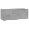 Szafka pod TV, szarość betonu, 80x34x30 cm