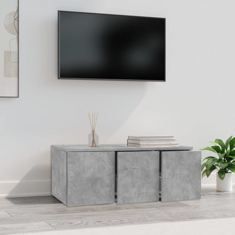 Szafka pod TV, szarość betonu, 80x34x30 cm