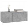Szafka pod TV, szarość betonu, 80x34x30 cm
