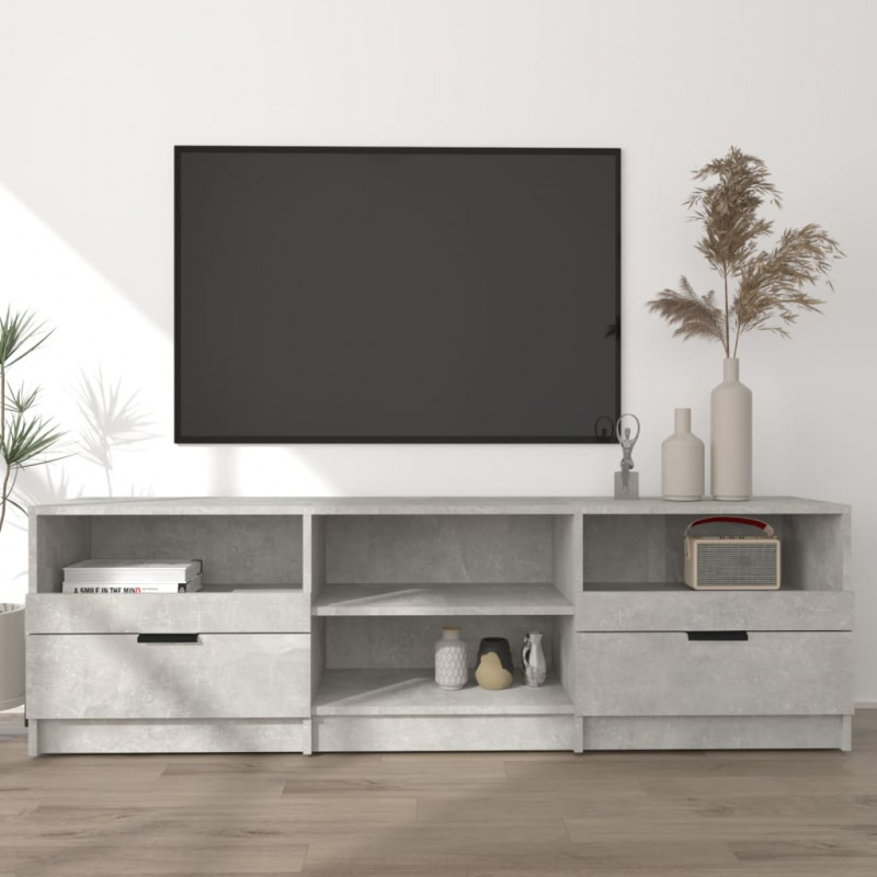 Szafka pod telewizor, szarość betonu, 150x33,5x45 cm