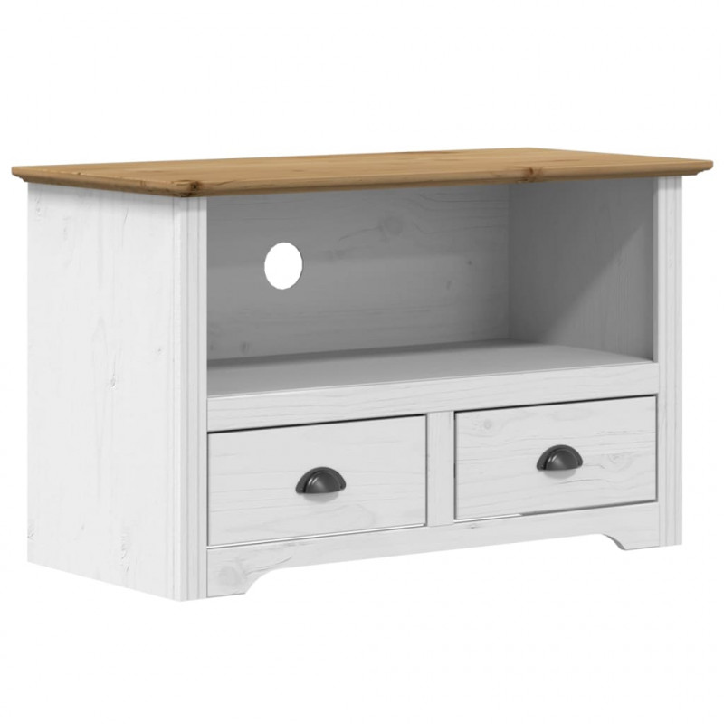 Szafka pod TV BODO, 2 szuflady, brązowa, 91,5x44,5x56cm sosnowa