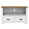 Szafka pod TV BODO, 2 szuflady, brązowa, 91,5x44,5x56cm sosnowa