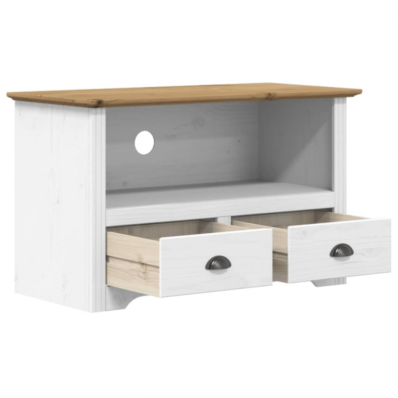Szafka pod TV BODO, 2 szuflady, brązowa, 91,5x44,5x56cm sosnowa