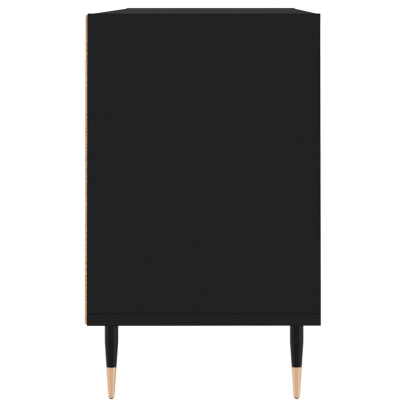 Szafka pod TV, czarna, 103,5x30x50 cm, materiał drewnopochodny