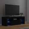 Szafka pod TV z oświetleniem LED, czarna, 120x35x40 cm