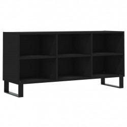 Szafka pod TV, czarna, 103,5x30x50 cm, materiał drewnopochodny