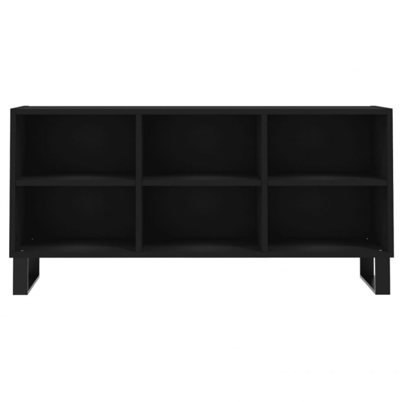 Szafka pod TV, czarna, 103,5x30x50 cm, materiał drewnopochodny