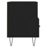 Szafka pod TV, czarna, 80x36x50 cm, materiał drewnopochodny