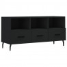 Szafka pod TV, czarna, 102x36x50 cm, materiał drewnopochodny