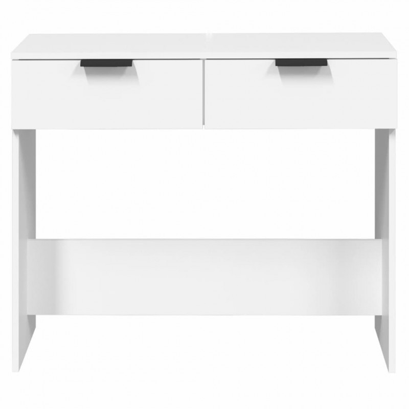 Stolik konsolowy, biały, 90x36x75 cm, materiał drewnopochodny