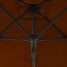Parasol ogrodowy na stalowym słupku, terakota, 250x250x230 cm