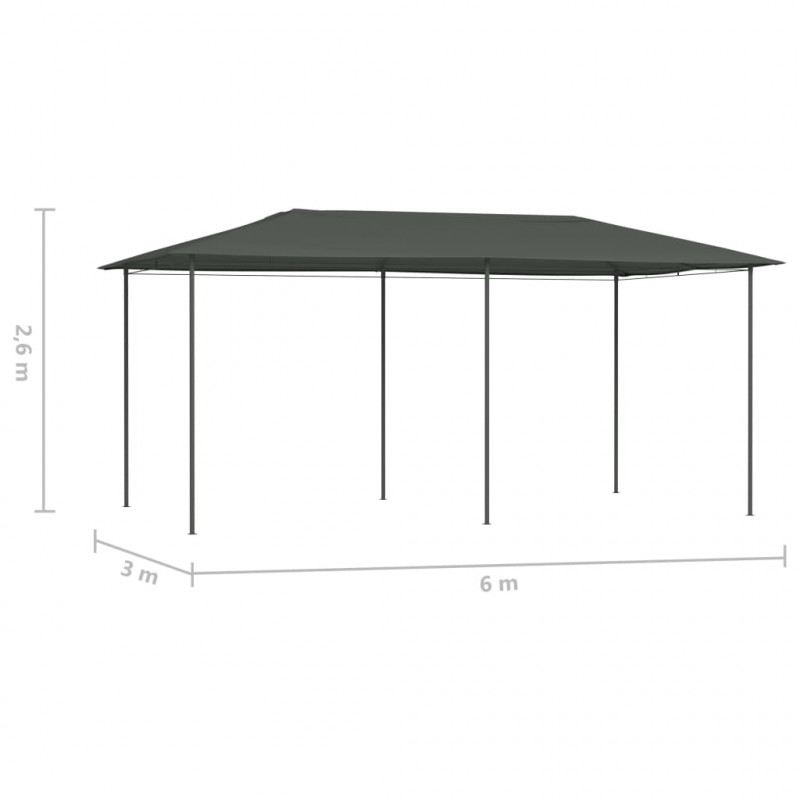 Altana 3x6x2,6 m, antracytowa, 160 g/m²
