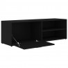 Szafka pod TV, czarna, 120x34x37 cm, materiał drewnopochodny
