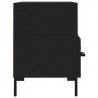 Szafka pod TV, czarna, 80x36x50 cm, materiał drewnopochodny
