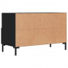 Szafka pod TV, czarna, 80x36x50 cm, materiał drewnopochodny