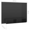 Wisząca szafka pod TV, szara, wysoki połysk, 120x23,5x90 cm