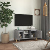 Szafka TV z drewnianymi nóżkami, szarość betonu, 103,5x35x50 cm