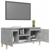 Szafka TV z drewnianymi nóżkami, szarość betonu, 103,5x35x50 cm