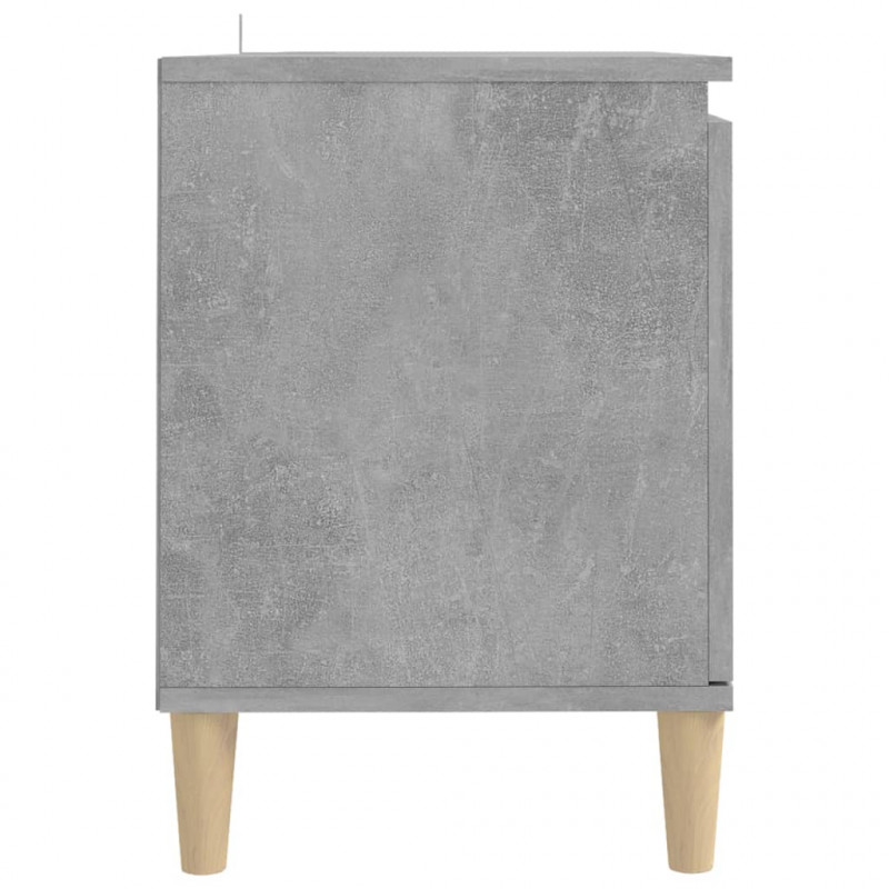 Szafka TV z drewnianymi nóżkami, szarość betonu, 103,5x35x50 cm