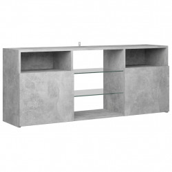 Szafka TV z oświetleniem LED, szarość betonu, 120x30x50 cm