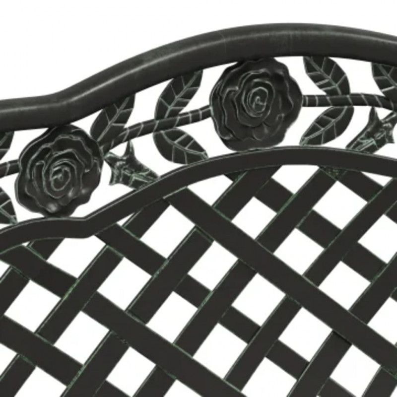 Ławka ogrodowa, 108 cm, odlewane aluminium, zielona