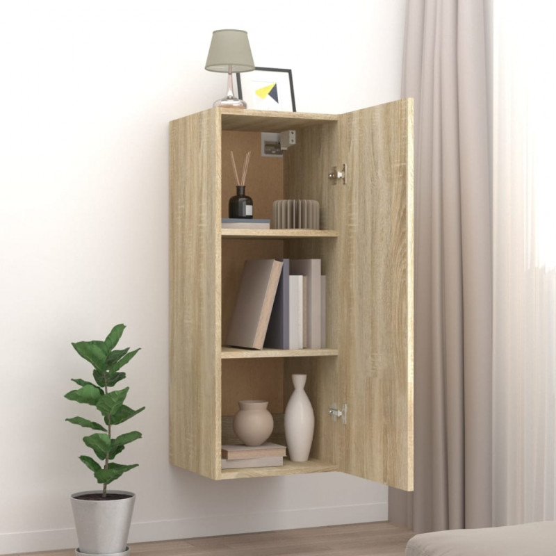 Szafka wisząca dąb sonoma 34,5x34x90 cm materiał drewnopochodny