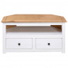 Narożna szafka pod TV, biała, 93x49x49 cm, sosna, seria Panama