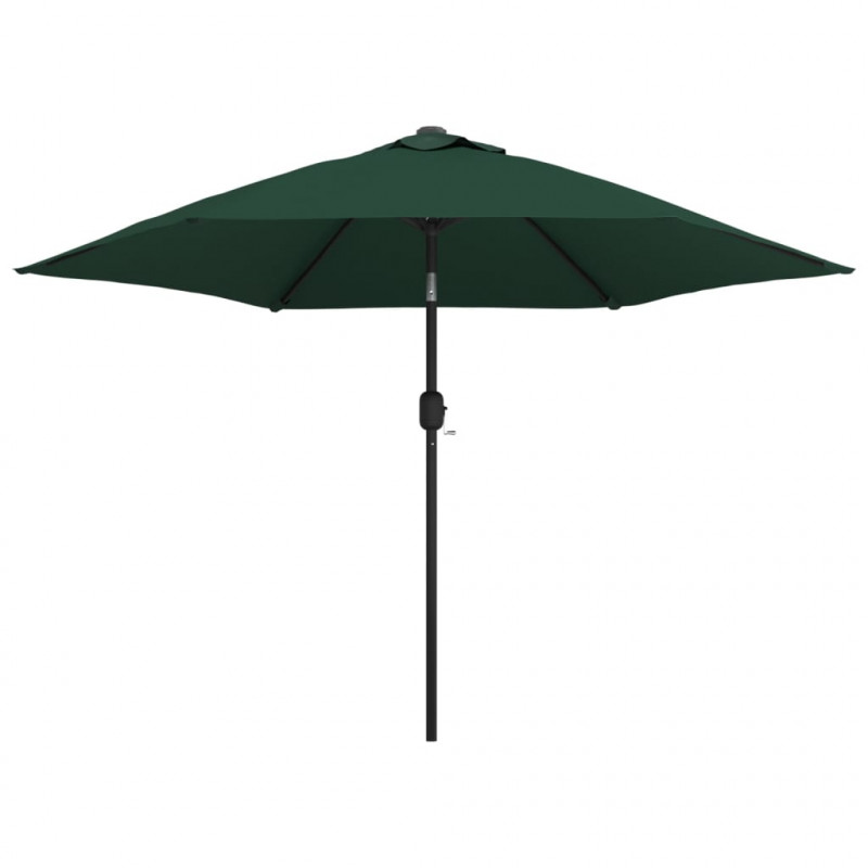 Parasol z LED, na wysięgniku 3 m, zielony