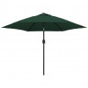 Parasol z LED, na wysięgniku 3 m, zielony
