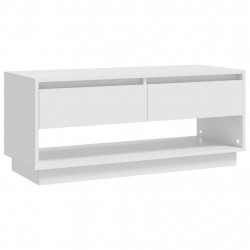 Szafka pod TV, biała, 102x41x44 cm, materiał drewnopochodny