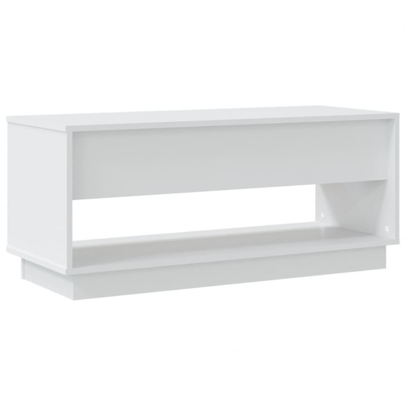 Szafka pod TV, biała, 102x41x44 cm, materiał drewnopochodny