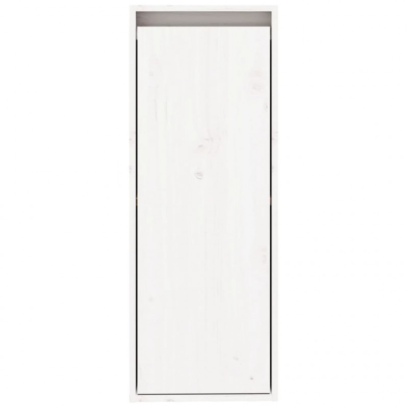 Szafki ścienne, 2 szt., białe, 30x30x80 cm, lite drewno sosnowe