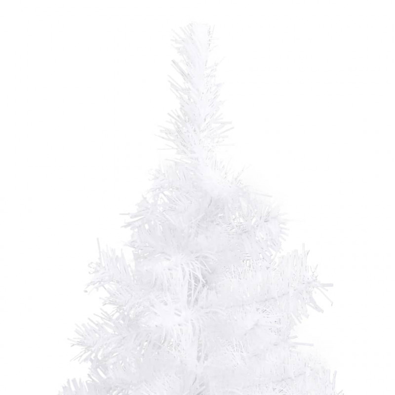 Sztuczna choinka narożna, biała, 210 cm, PVC