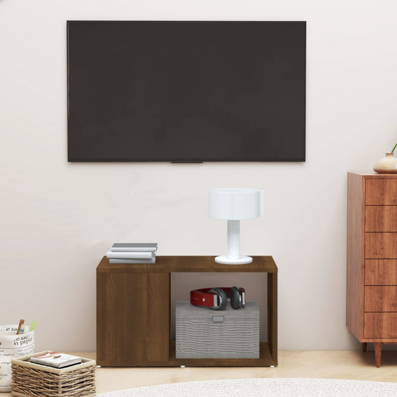 Szafka pod telewizor, brązowy dąb, 60x24x32 cm