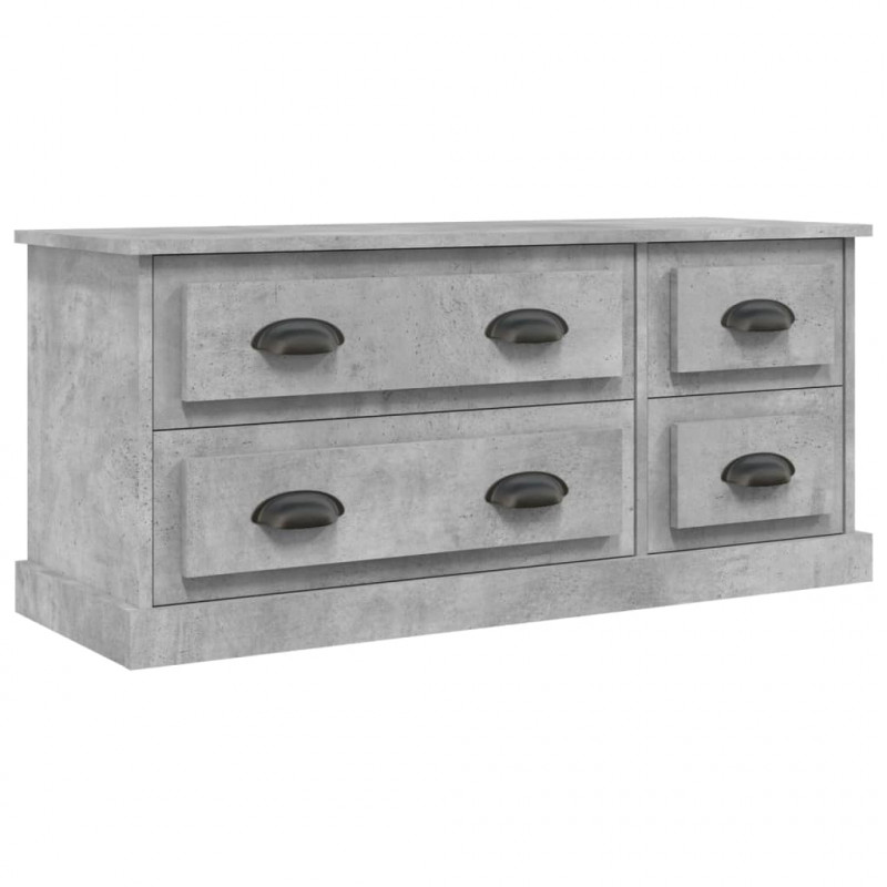 Szafka pod TV, szarość betonu, 100x35,5x45 cm