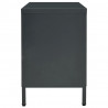 Szafka pod telewizor, antracytowa, 105x35x52 cm, stal i szkło