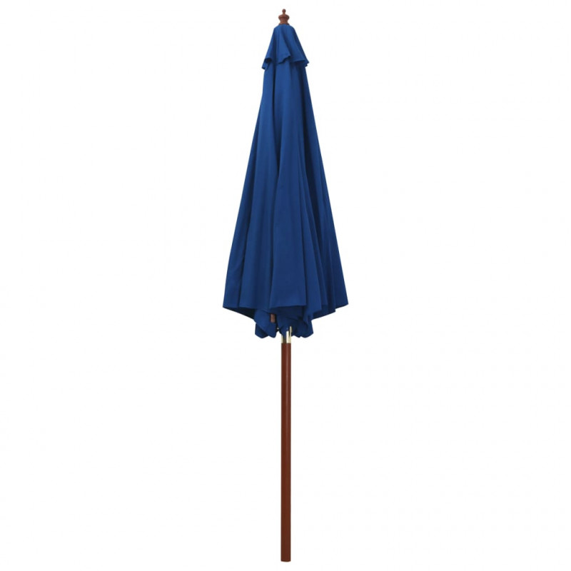 Parasol ogrodowy na drewnianym słupku, 300x258 cm, niebieski