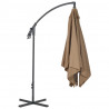 Parasol wiszący ze stalowym słupkiem, 250x250 cm, taupe