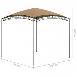 Altana, 3x3x2,65 m, kolor taupe, 180 g/m²