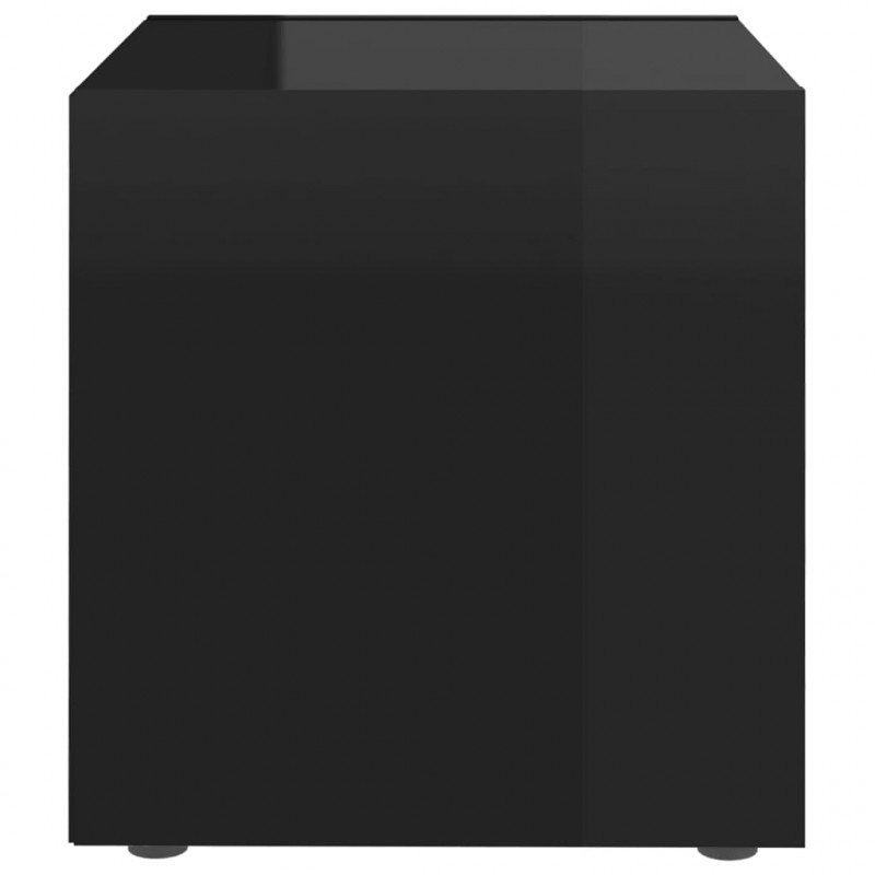 Szafki pod TV, 4 szt., wysoki połysk, czarne, 37x35x37 cm