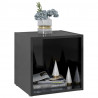 Szafki pod TV, 4 szt., wysoki połysk, czarne, 37x35x37 cm