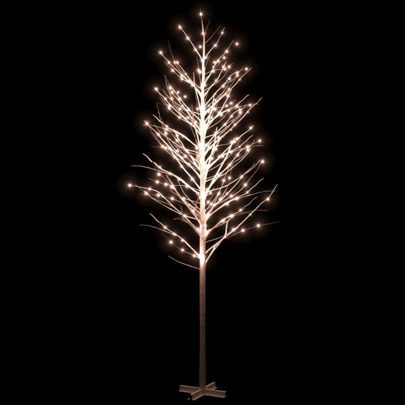 Brzoza z oświetleniem, 672 ciepłe białe LED, 400 cm