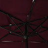 3-poziomowy parasol na aluminiowym słupku, bordowy, 2,5x2,5 m