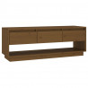Szafka pod TV, miodowy brąz 110,5x34x40 cm, lite drewno sosnowe