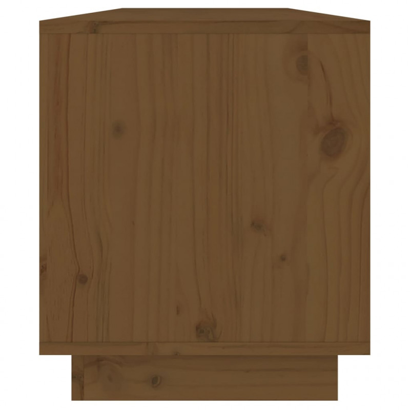 Szafka pod TV, miodowy brąz 110,5x34x40 cm, lite drewno sosnowe