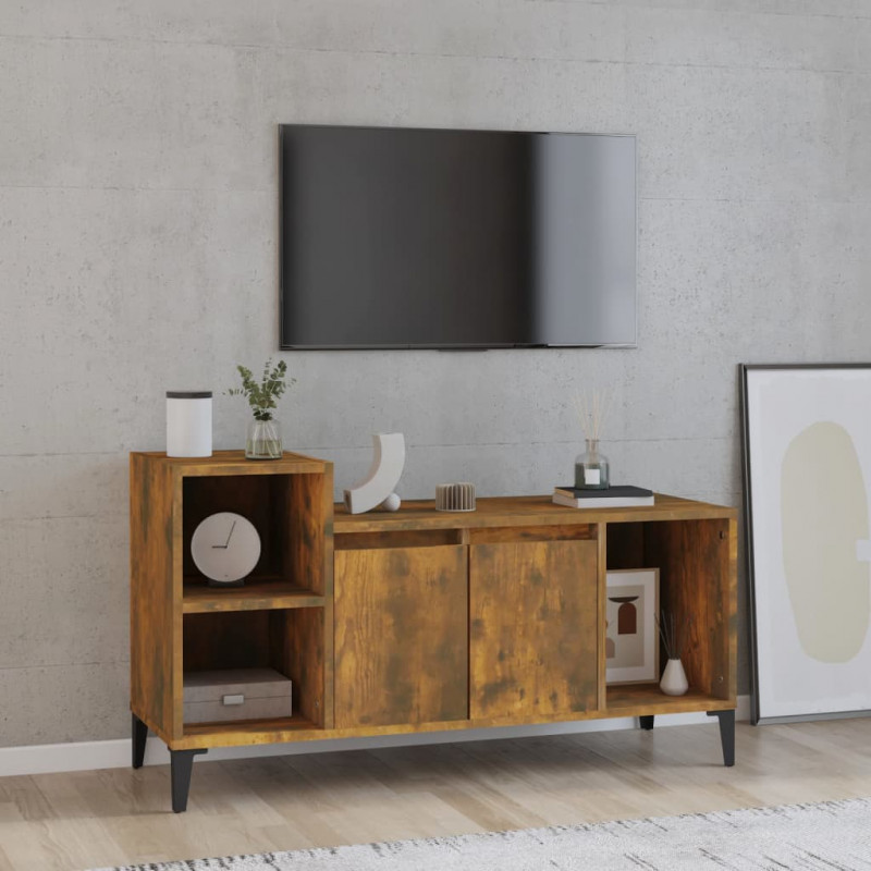 Szafka pod telewizor, przydymiony dąb, 100x35x55 cm