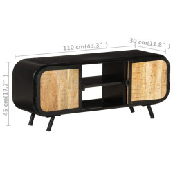 Szafka pod telewizor, 110x30x45 cm, surowe drewno mango