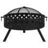 Palenisko z pogrzebaczem, 58 cm, XXL, stal