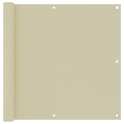 Parawan balkonowy, kremowy, 90x500 cm, tkanina Oxford