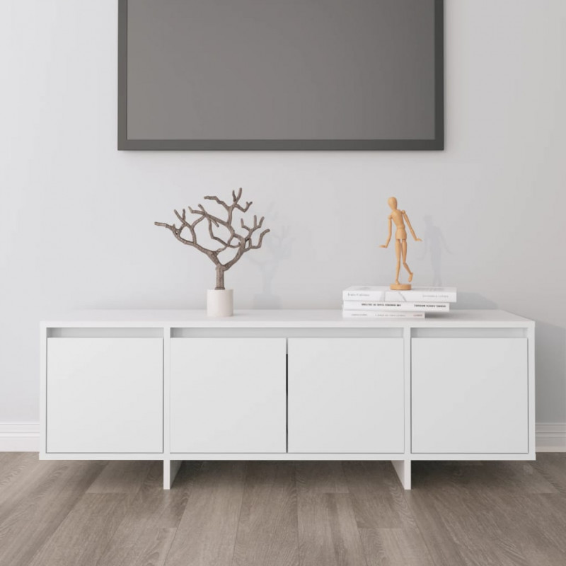 Szafka pod TV, biała, 120x30x40,5 cm, materiał drewnopochodny